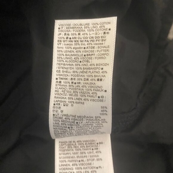 GAP Black Linen-Blend Midi Skirt with Side Slit – Size M - Picture 7 of 7